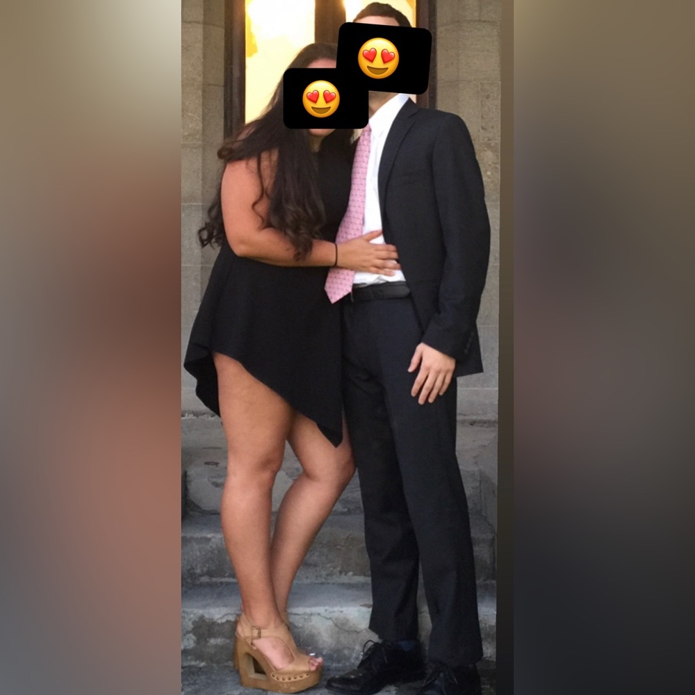 Interesting sexy little black dress
